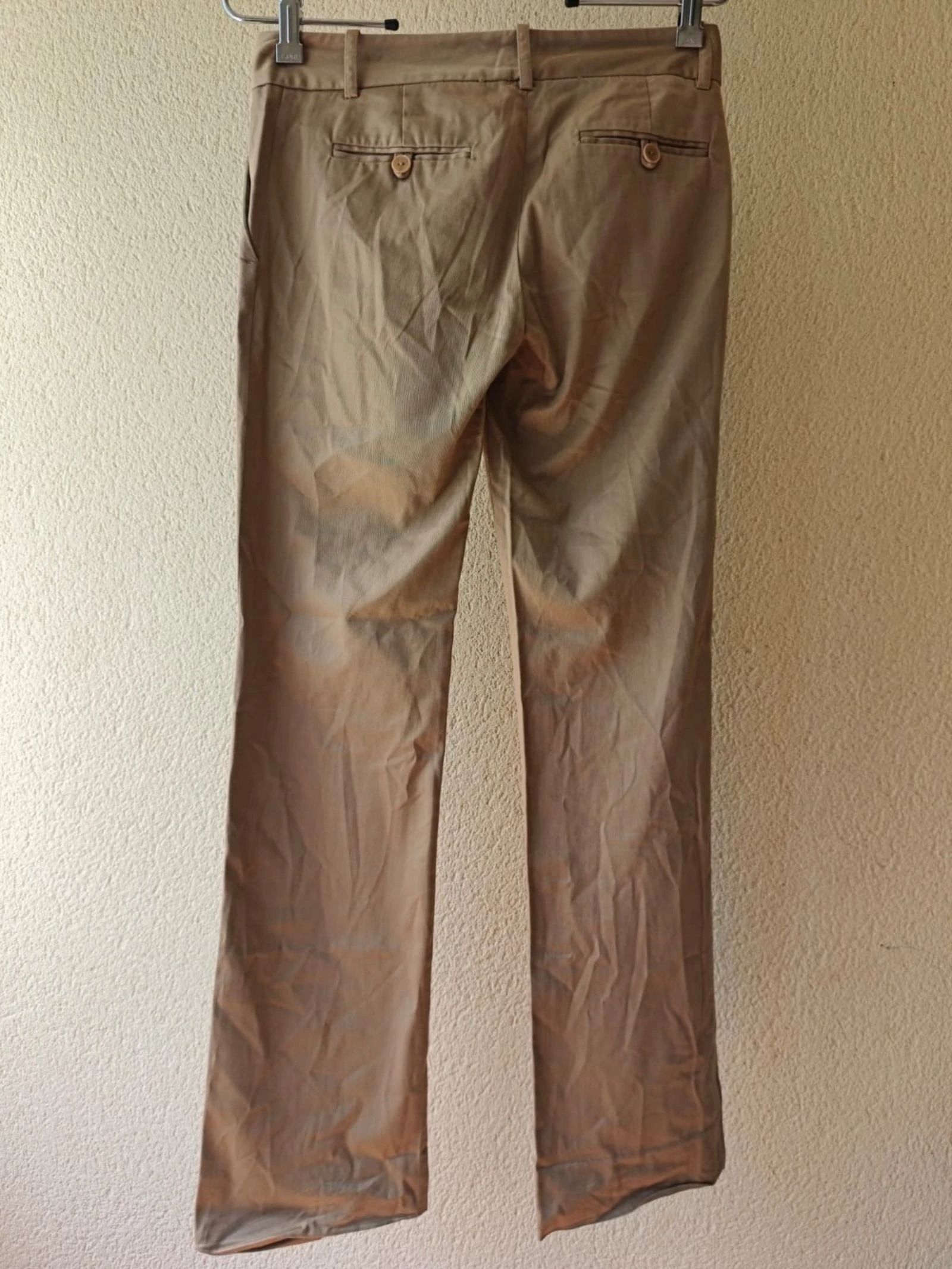 Zara Basic pantalón vestir beige T34/XS algodón – photo 3